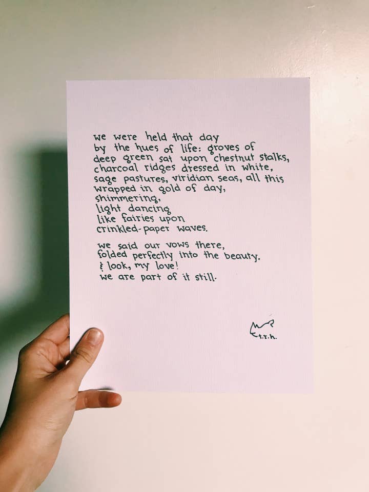 Hues//Poème pour la vente par NOTESONTHEWAY