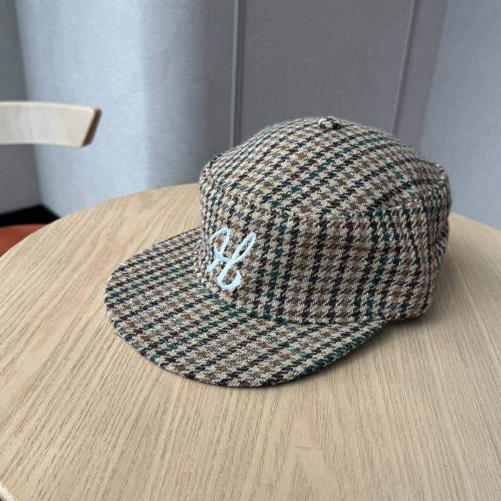Women's Autumn Plaid Baseball Cap With Leopard Print Brim for wholesale by MoodGold