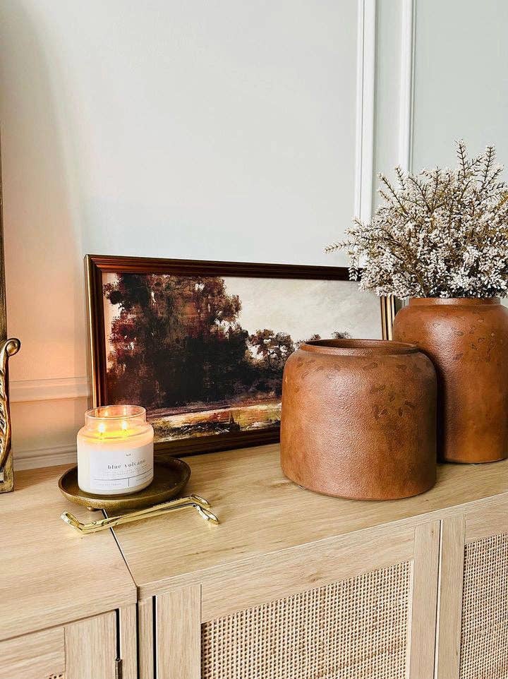 Forget Me Not Candle - Wholesale Jar/Filled Candle - Blue Volcano 22 oz Glass Candle – Sold as a Case Of 34