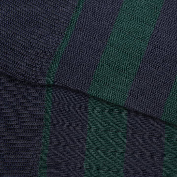 Evergreen-Marino MisseverGreen Gestreifte Socken mit hohem Schwanz, Marineblau für den Großhandel auf Faire2