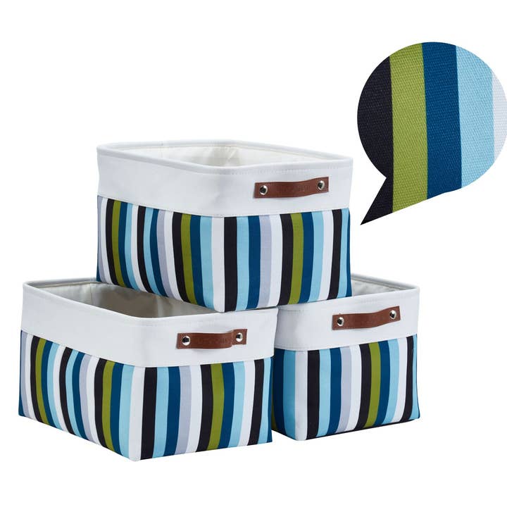 Lot de 3 bacs de rangement en tissu pliable pour la vente par DECOMOMO