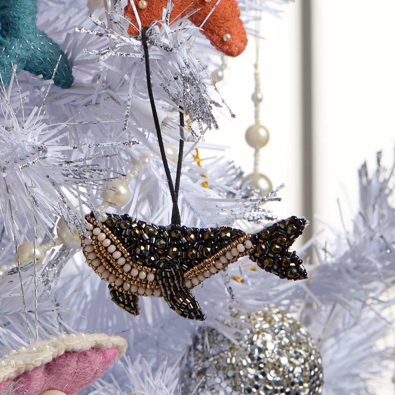 SERRV International - Wholesale Ornament - Beaded Whale Ornament1