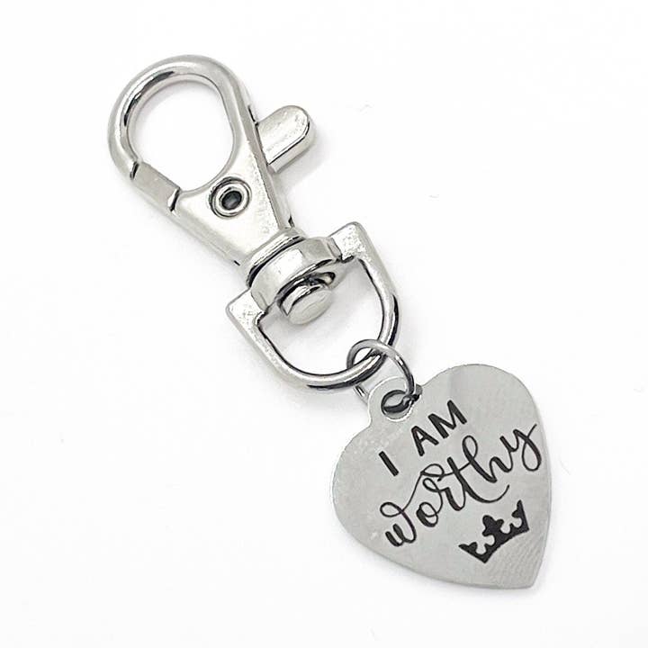 Cadeau d'affirmation, Je suis digne breloque à clipser, Cadeau pour fille, Cadeau pour petite-fille, Cadeau d'amour, Cadeau pour épouse, Cadeau pour fils, Rappel d'amour, Cadeau pour lui pour la vente par JKCE Designs