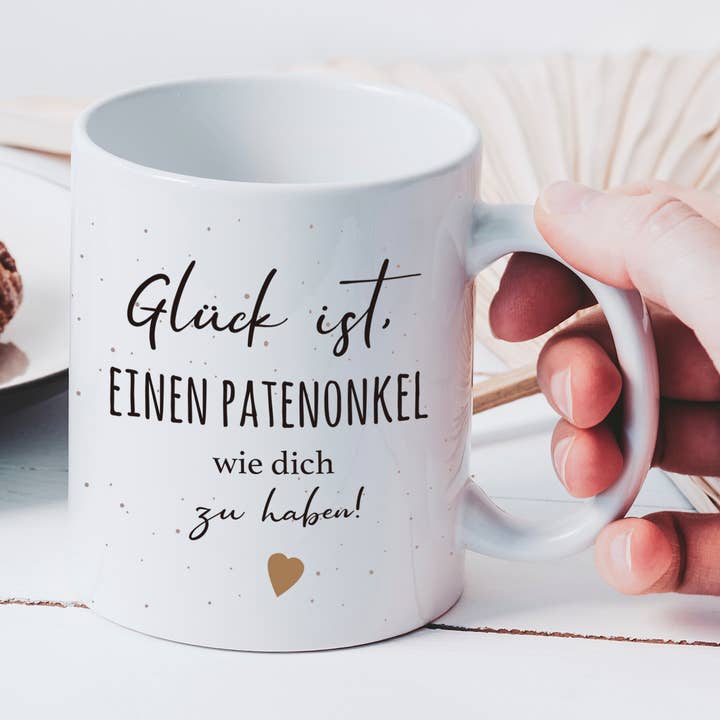 Tasse "Le bonheur, c'est d'avoir un parrain comme toi" pour la vente par Farbrausch