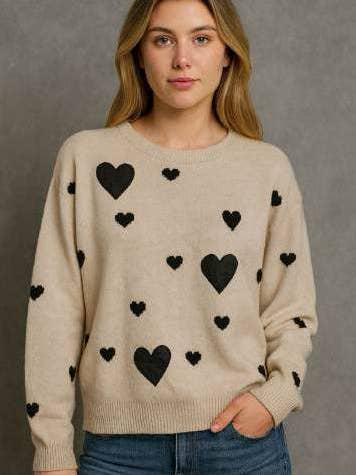 O CAMISOLA DE CORAÇÃO DE COURO AMOUR por atacado de The Nu Vintage