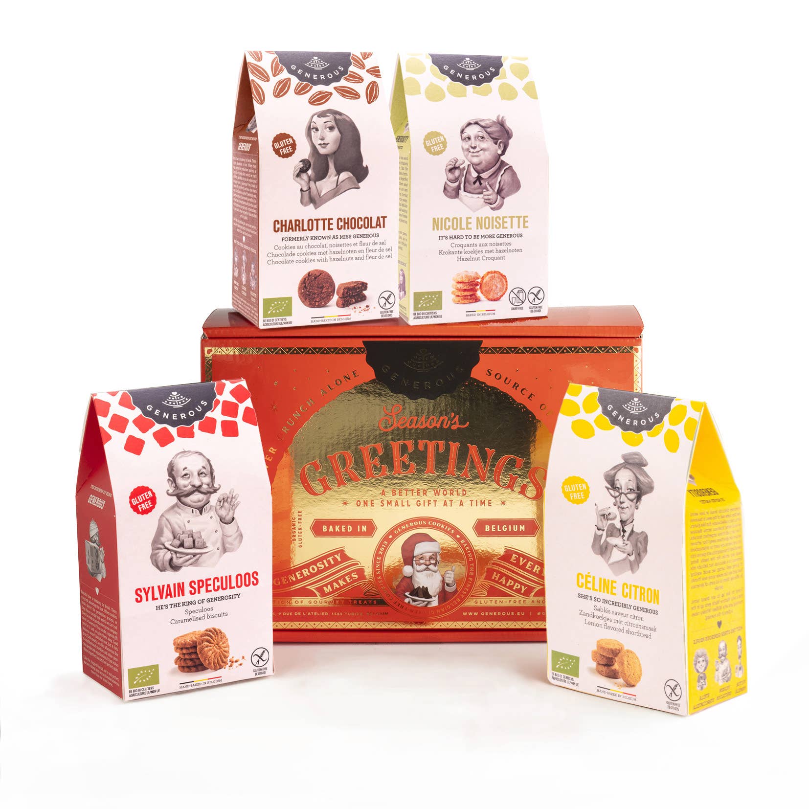 Generous - Wholesale Koekje - Kerstbox - 4 verpakkingen1