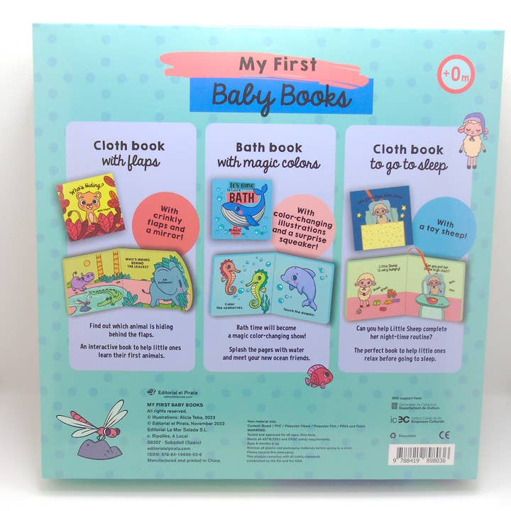 Editorial El Pirata - Wholesale Baby & Toddler Book (0-2) - MIS PRIMEROS LIBROS PARA BEBÉS: Tres libros interactivos para los más pequeños1