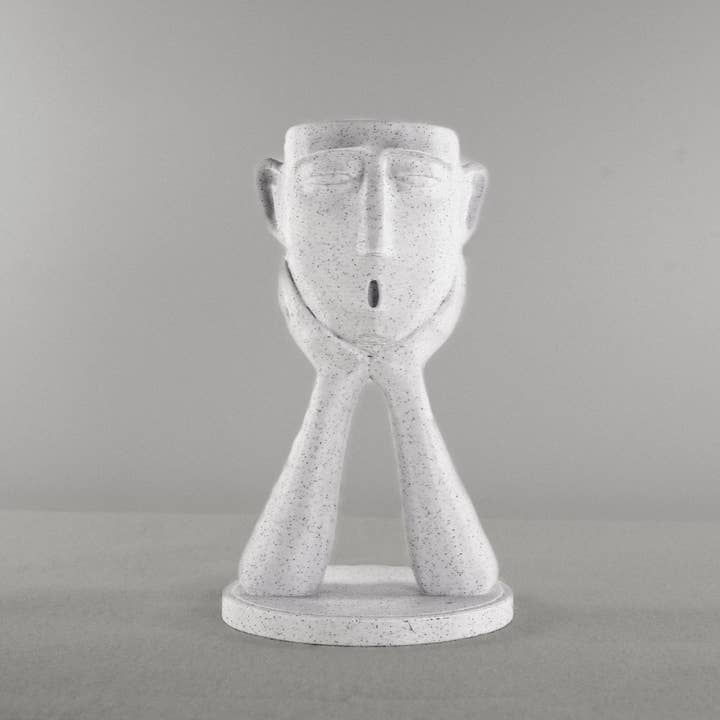 Rosebud Homegoods - Wholesale Plant Pot - Gift Set of 3 MARBLE Air Planter, People Planters5