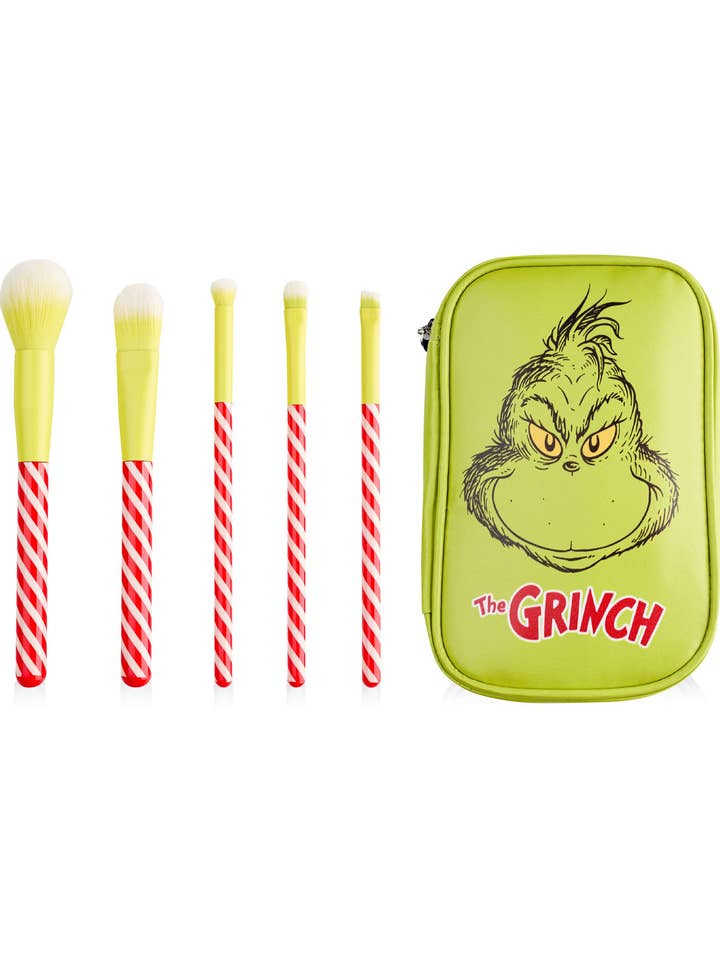 Le Grinch Ensemble de Pinceaux de Maquillage pour Femmes avec Visage de Personnage Vert (Taille Unique) pour la vente par Vanilla Underground