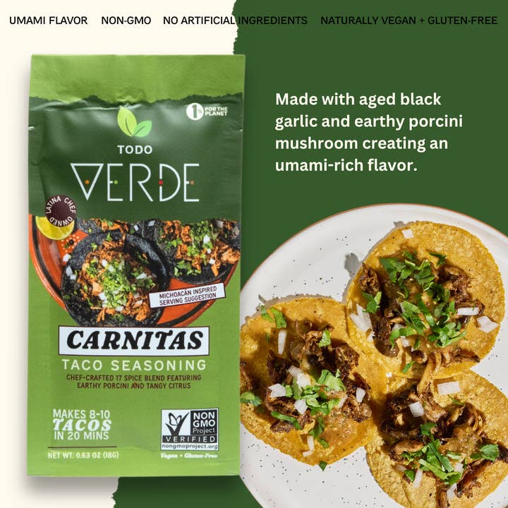 Todo Verde - Wholesale Dried spice mix - Carnitas Mild Taco Seasoning Blend – 12 Pack1