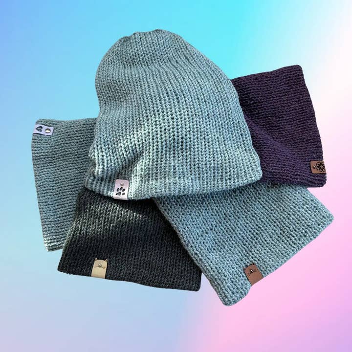 The PERFECT GIFT Handmade Beanie Double Knit Hat Alpaca Wool for wholesale by Comma Craft Co