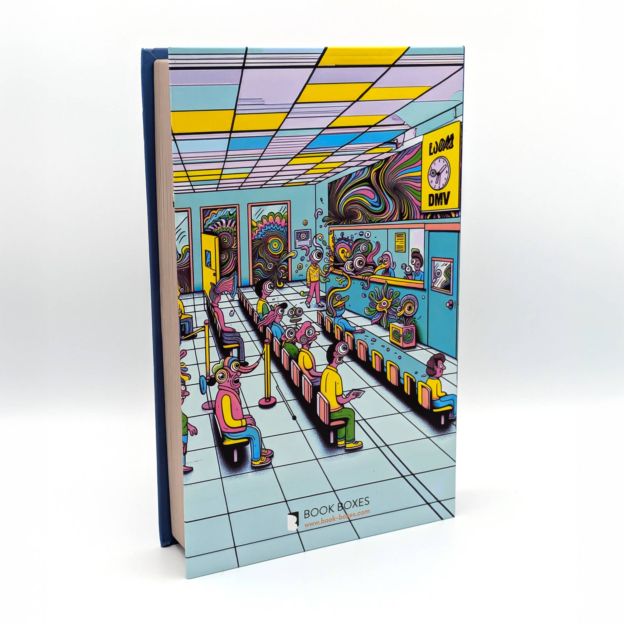 Book Boxes - Wholesale Storage Bin - Visiting Your Local DMV While on Isd Humorous Fake Book Box1