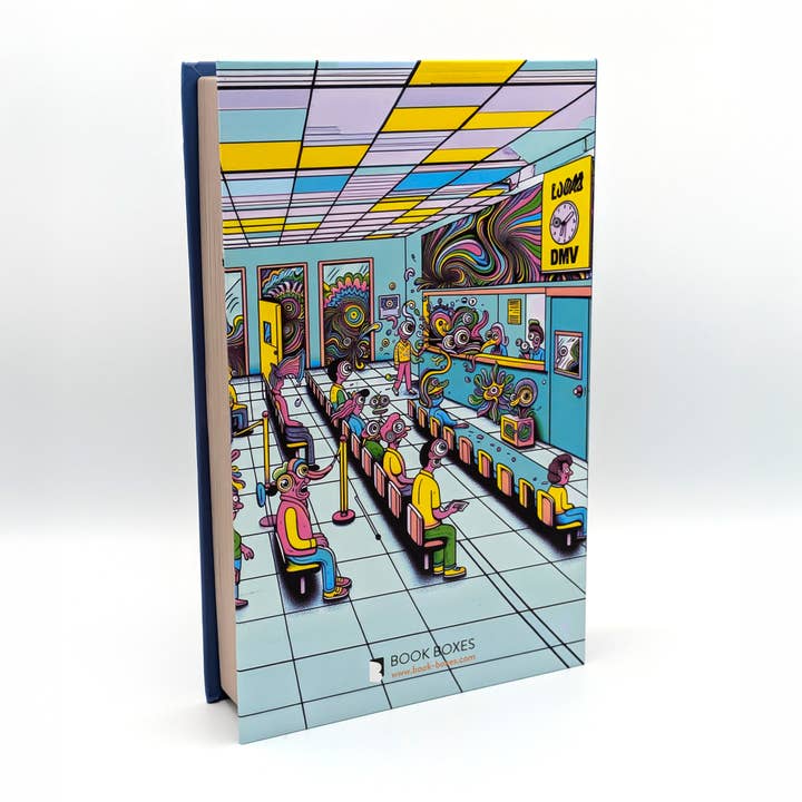 Book Boxes - Wholesale Storage Bin - Visiting Your Local DMV While on Isd Humorous Fake Book Box1