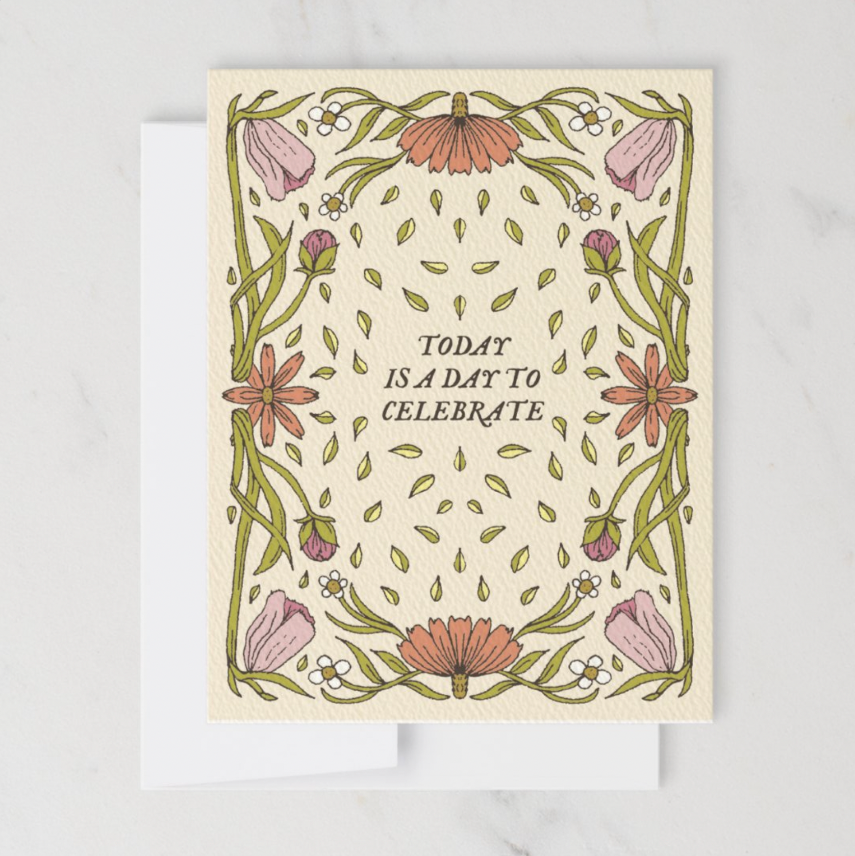 annalisa v. sawtell - Wholesale Everyday Greeting Card - Floral Confetti (Celebration) | Botanical Greeting Card | A24