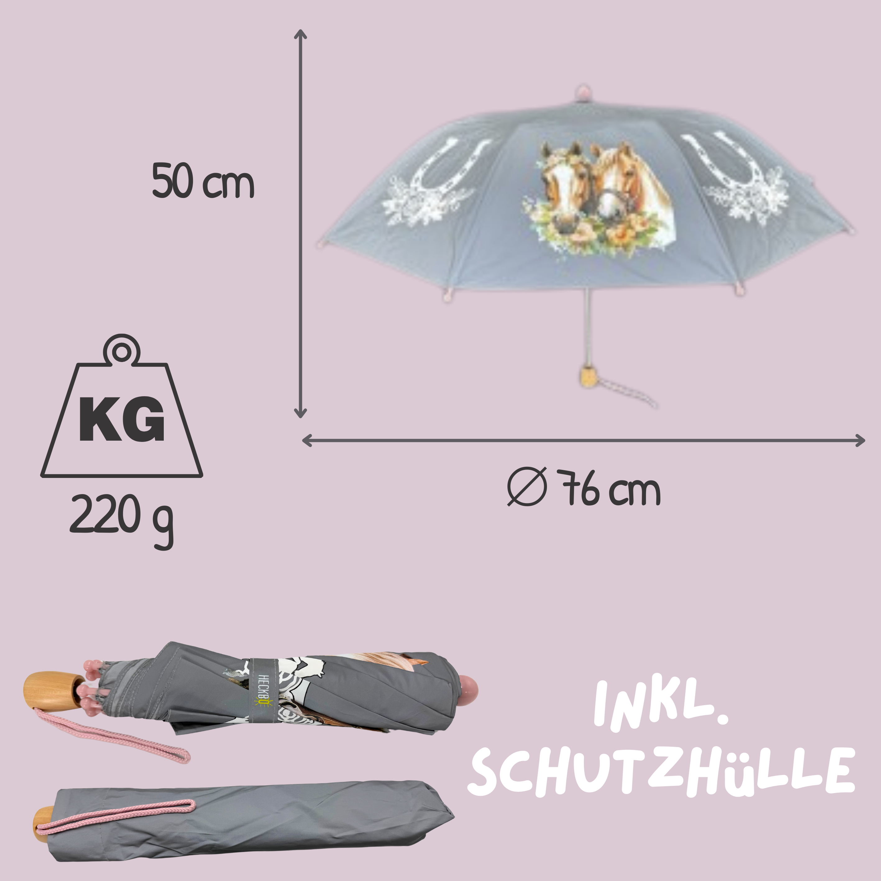 HECKBO - Wholesale Umbrella - Kids - Magic Umbrella Horse2