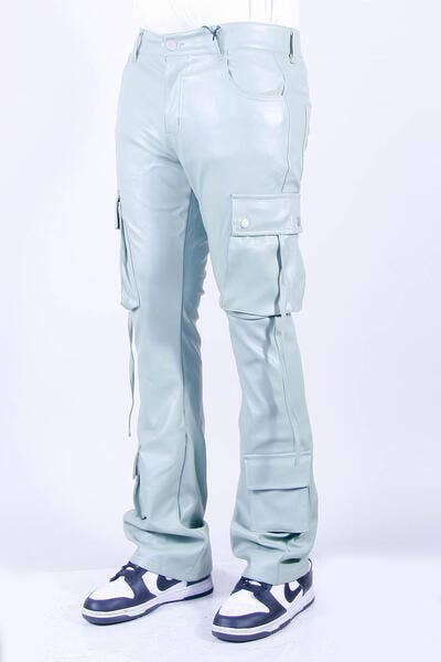 Cooper 9 - Wholesale Pants – Men's - 535 Street Leather Stack Cargo Sage1