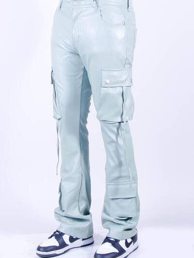 Cooper 9 - Wholesale Pants – Men's - 535 Street Leather Stack Cargo Sage1