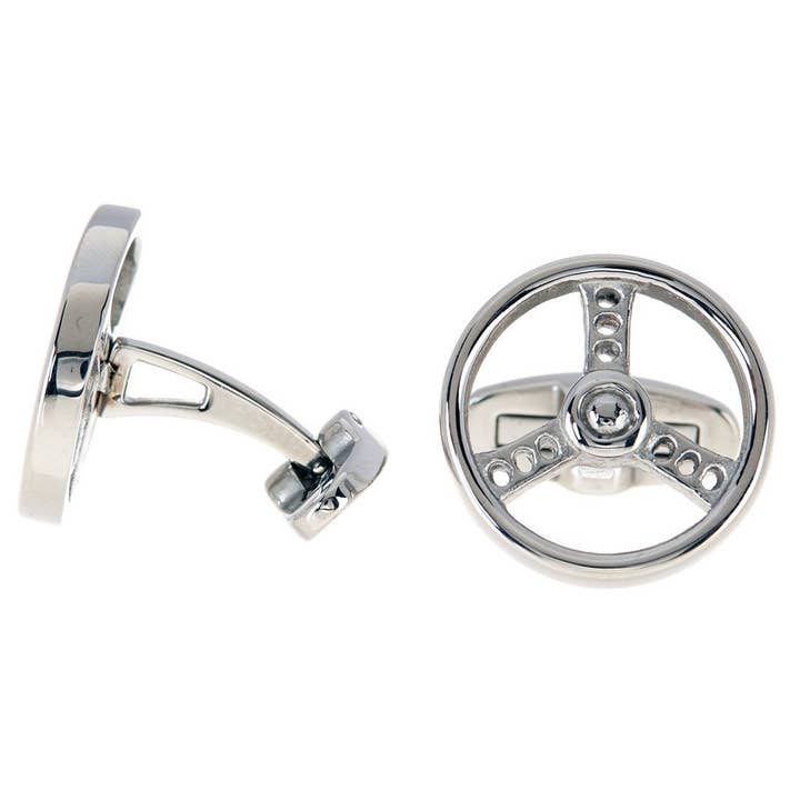 Blackjack Mens Jewelry – Botões de punho - Homem por atacado – Botões de punho do volante em aço inoxidável para homem