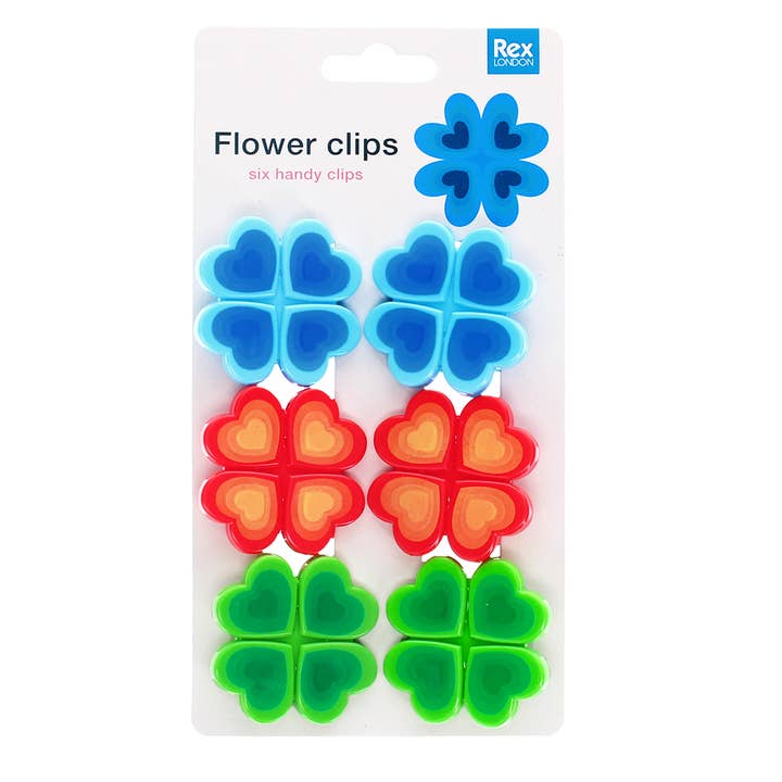 Bag clips (set of 6) - Flower for wholesale by Rex B2B - UK