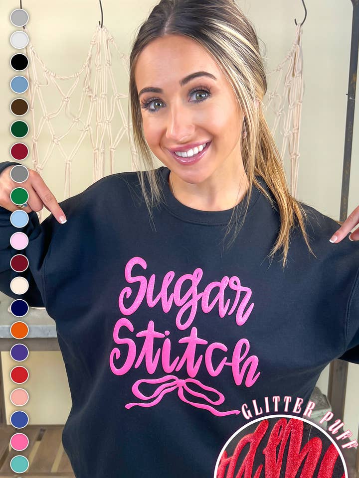 Jumbo Script Custom Puff Graphic Sweatshirt and other Purchase Wholesale custom tshirts. Free Returns & Net 60 Terms on Faire trending on Faire.