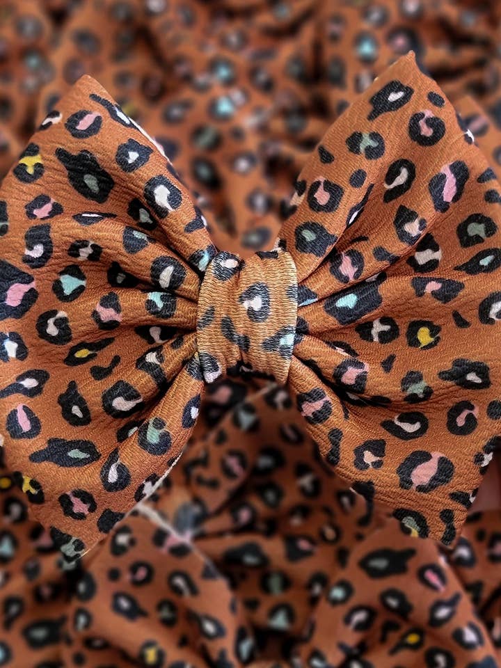 Leopardo naranja quemado con lazo de Savannah para venta al por mayor de Dainty Delights Creations