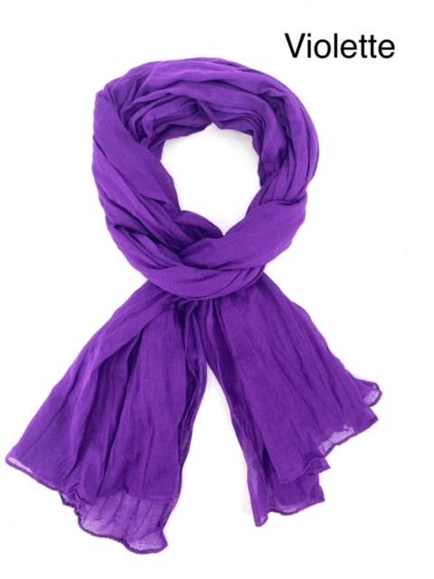 Maison Unik Accessoires - Wholesale Scarf - Unisex - Plain Cheche Scarf 100% Cotton - Unisex - 54 colors15