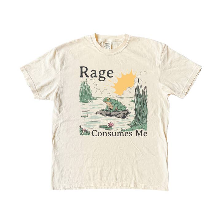 Blue Giraffe Inc - Wholesale Screen Printed T-Shirt - Unisex - Rage Consumes Me Frog T-Shirt1