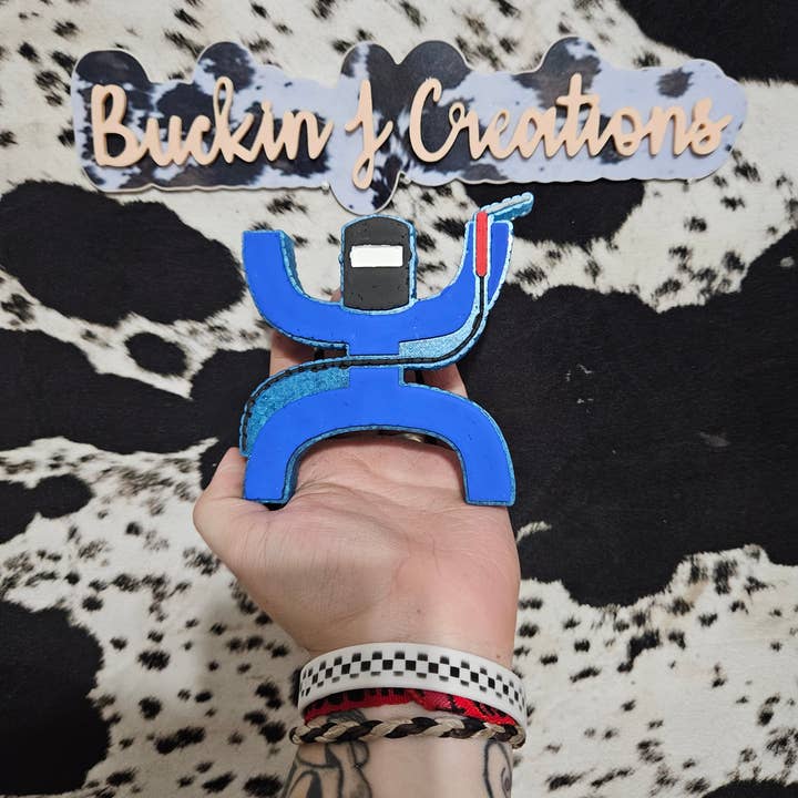 Buckin J Creations - Wholesale Car Freshener - Women's - Hooey Welder Blue Collar Handmade Car Air Freshener3