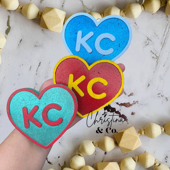 KC Heart Car Freshie for wholesale by Christina & Co.