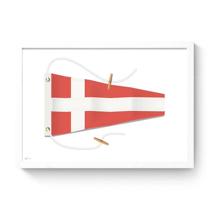 Nautical Flag IV Art Print for wholesale by Roo Kee Roo