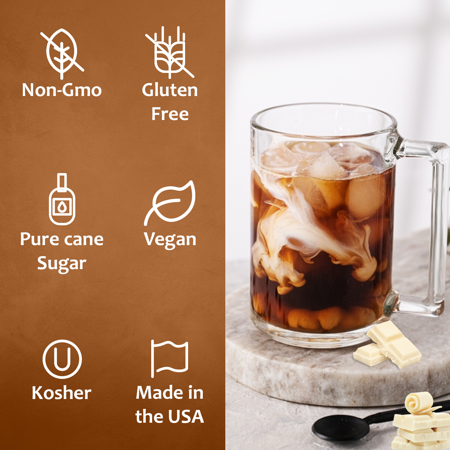 Syruvia - Wholesale Flavored Syrup - White Chocolate Syrup3