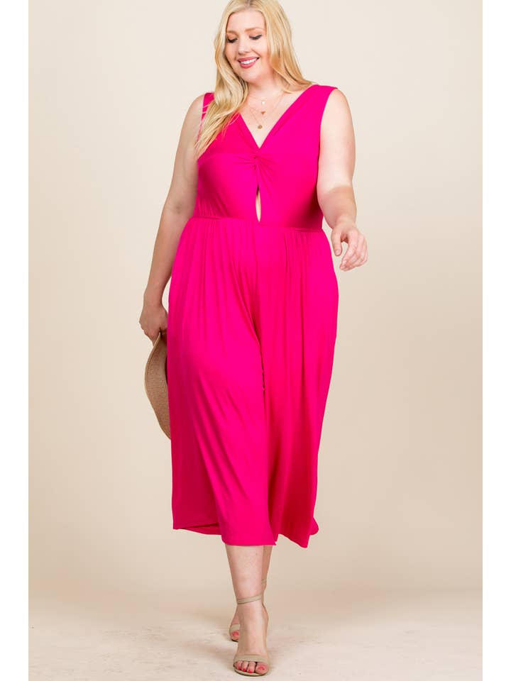 Emerald Collection - Wholesale Jumpsuit - Women's - ETR-7677-PL Plus Size Jersey Midi Jumpsuit1