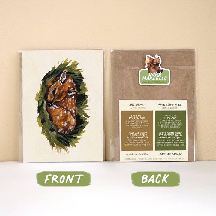 Doro Marcello - Wholesale Art Print - Cute Fawn Art Print | 7x5'' | Deer Wildlife Animal Wall Art