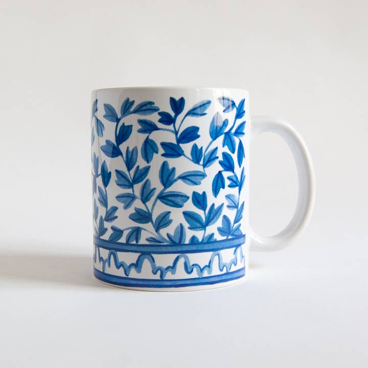 Helmsie - Wholesale Coffee/Tea Cup - Blue and White Mama and Me Cup Set