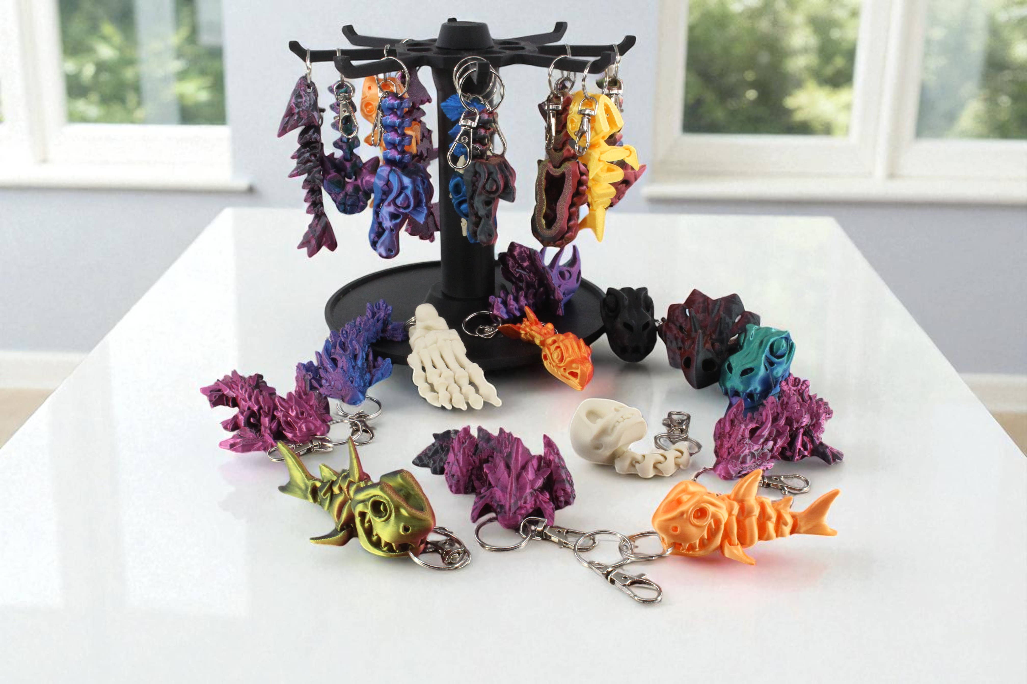 PowerTRC 3D Print - Wholesale Keychain - Unisex - 3D Printed Mixed Keychains with Stand, Mixed Styles/Color2