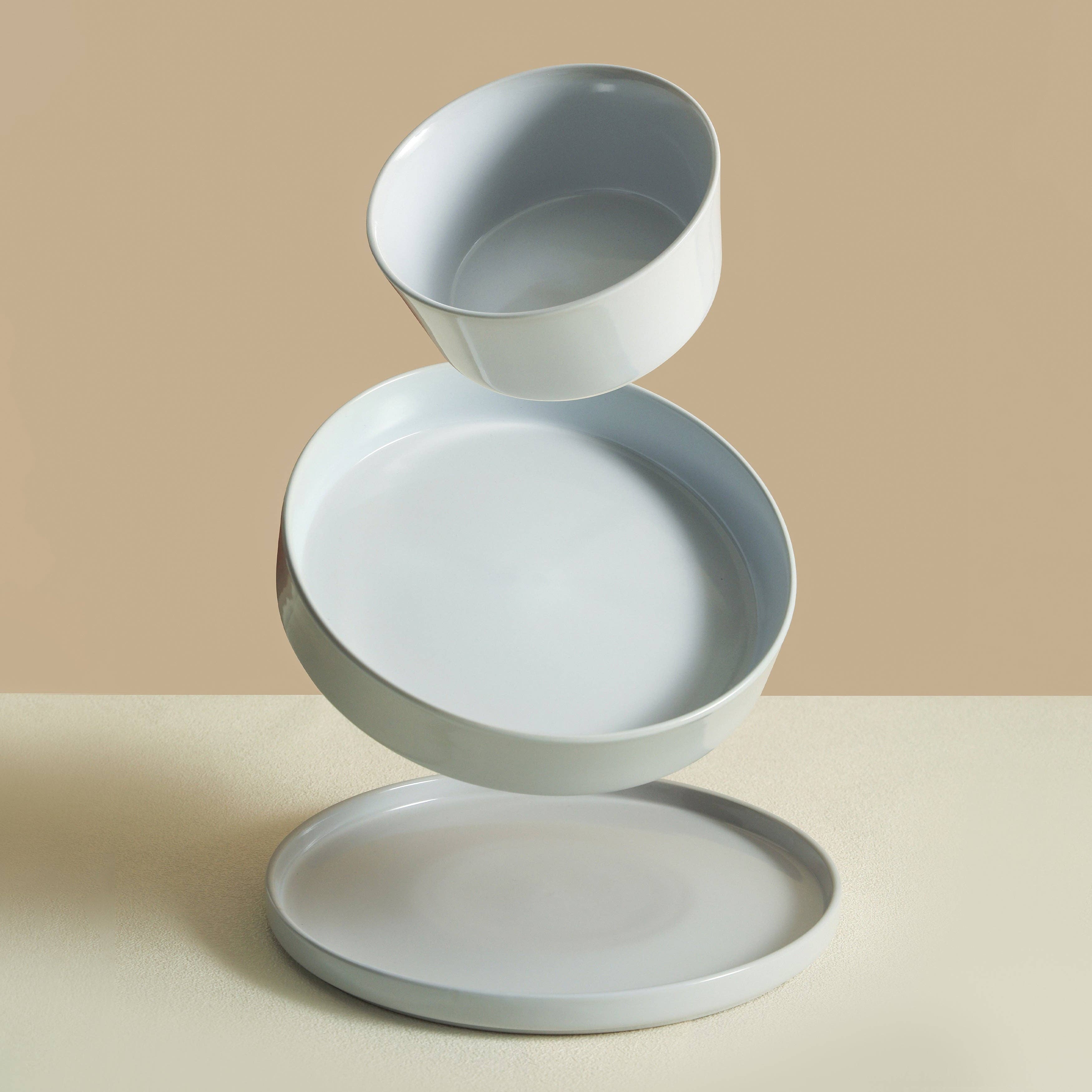 Stone  Lain - Wholesale Dinnerware Set - Celina Stoneware Dinnerware Set, Cereal and Dinner Bowls - White2