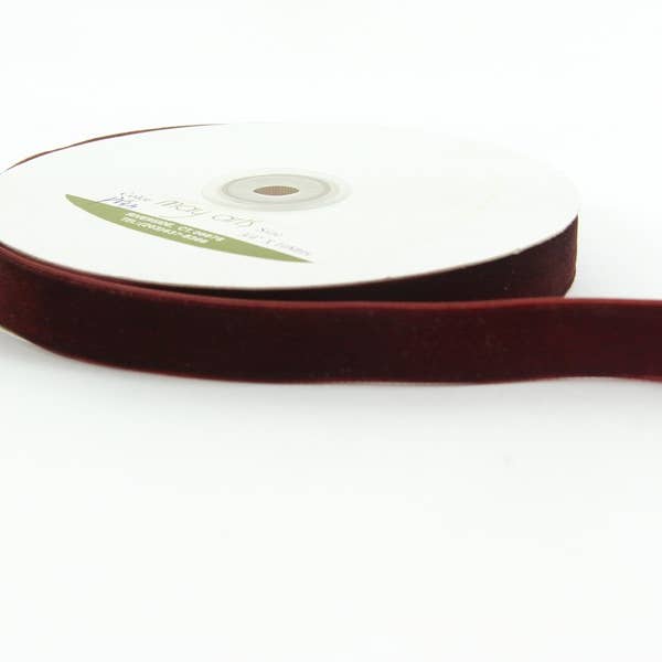 May Arts Ribbon - Wholesale Ribbon – Gift wrapping - 3/4" Brown Classic Woven Velvet Ribbon