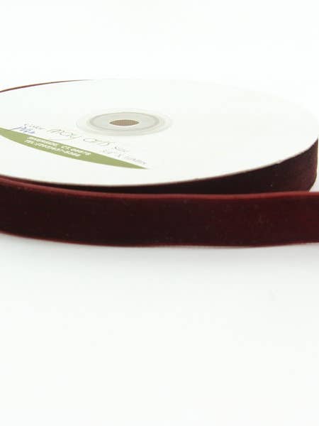 3/4" Brown Classic Woven Velvet Ribbon for wholesale by May Arts Ribbon