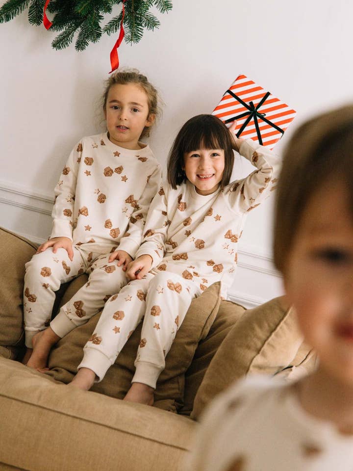 Pigiama Dodo Ecru Villaggio di Natale per la vendita all'ingrosso da parte di Studio Bohème Paris