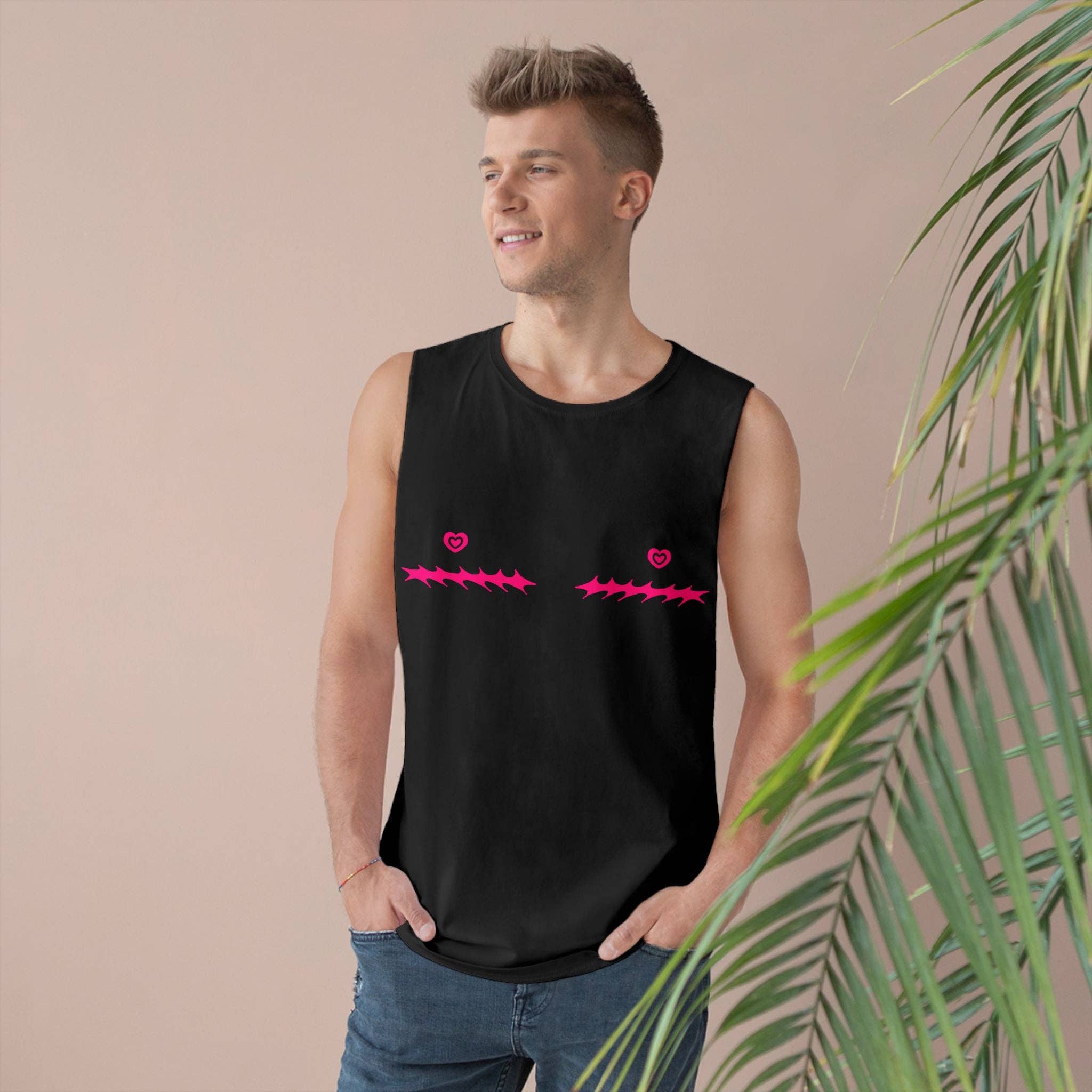 SoftBoysClub - Wholesale Tank Top - Men's - Heart Nipple Top Surgery Scars Tank Top7