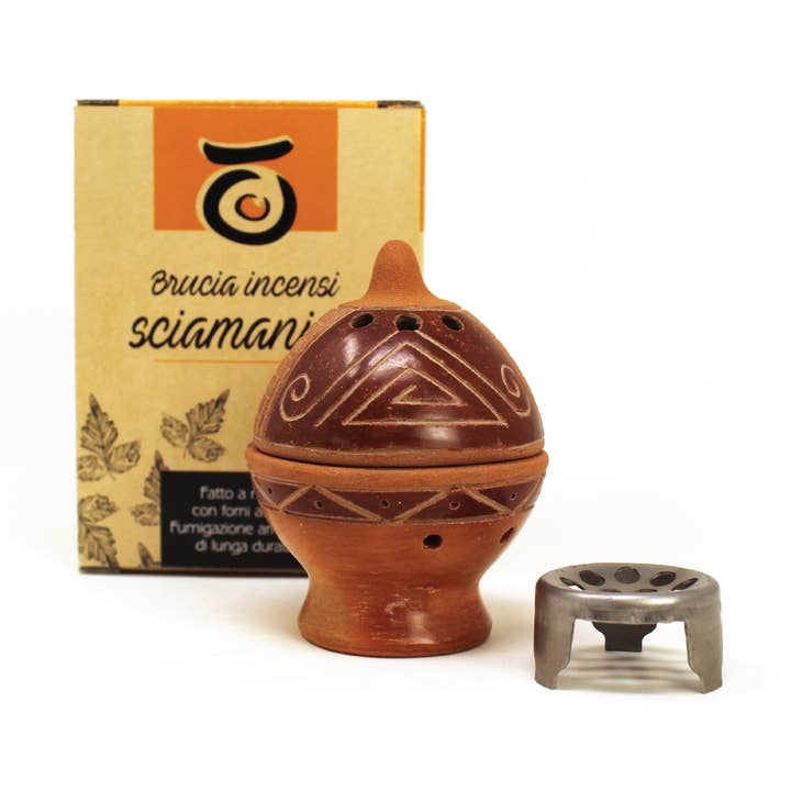 Handmade Terracotta Incense Burner for wholesale by Herborea srl