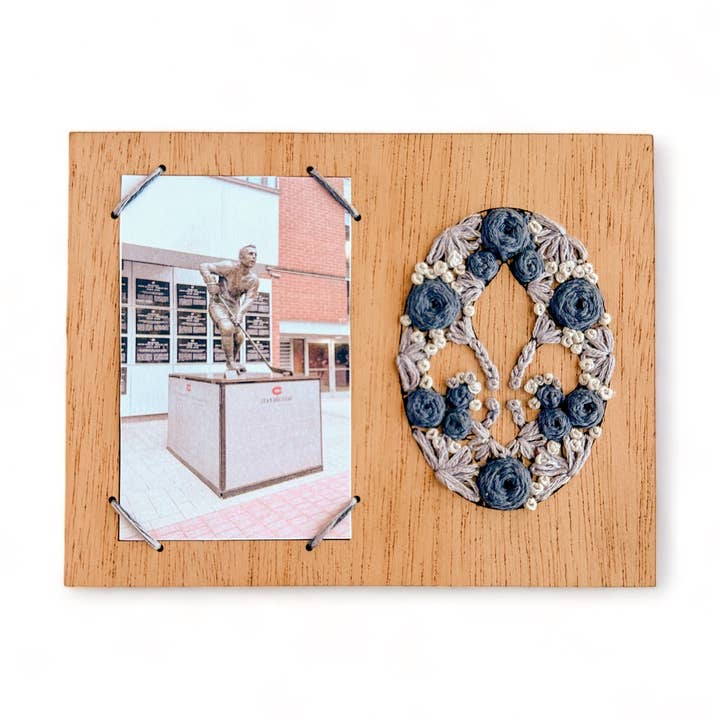 Fleur De Lis Embroidered Instant Photo Frame for wholesale by Sew Festive Embroidery Co.