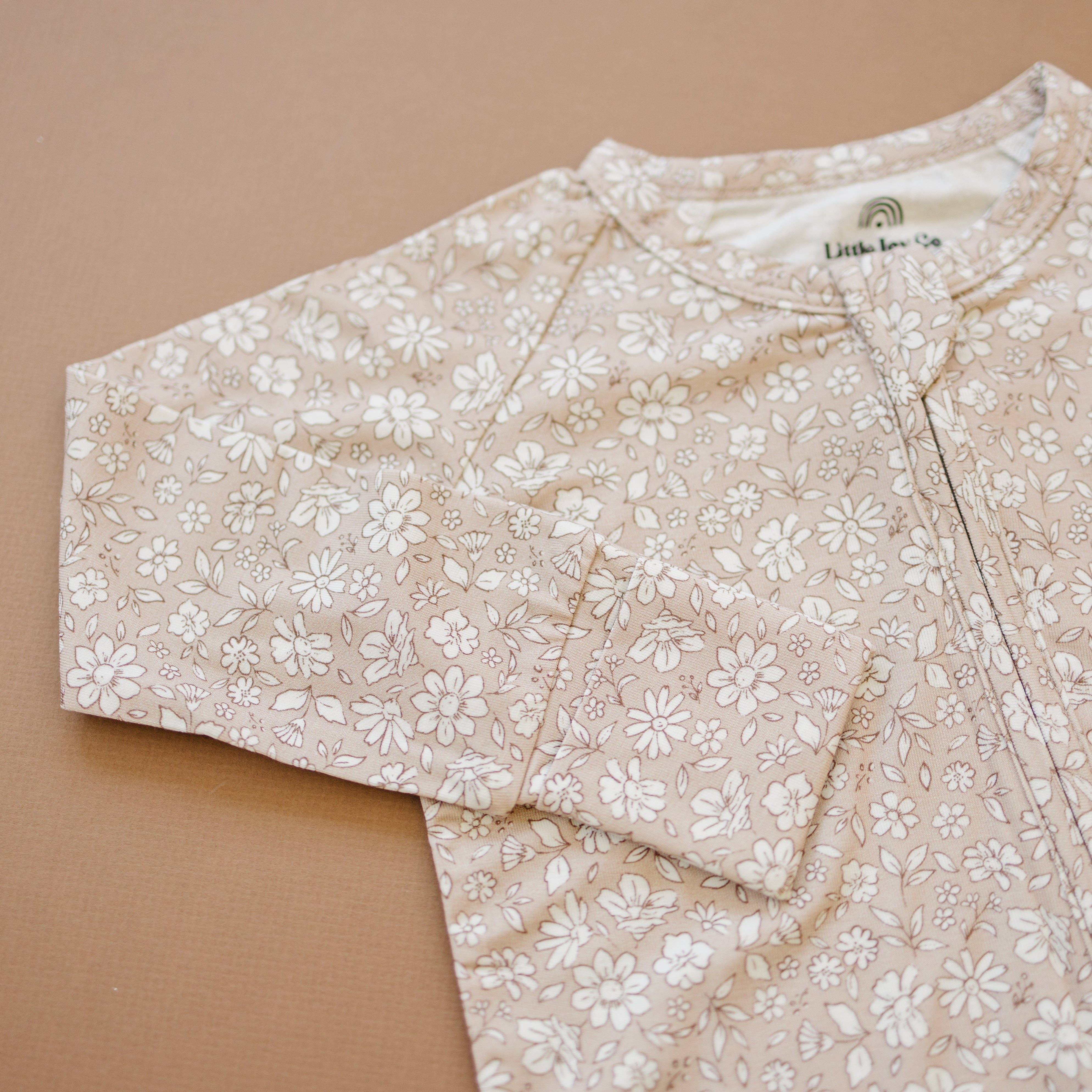 Little Joy Co. - Wholesale Sleepsuit - Baby - Dainty Ditsy Bamboo Zippy Romper2