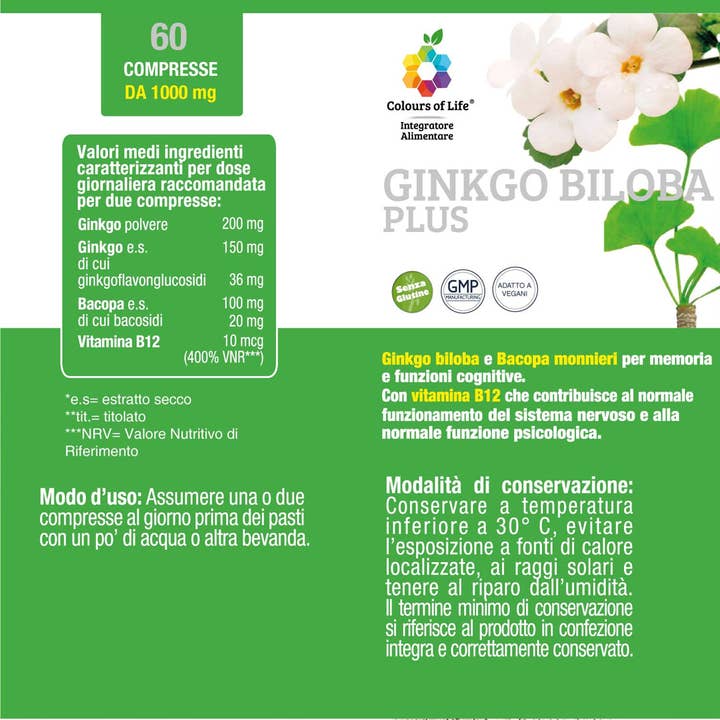 OPTIMA NATURALS - Wholesale Oral Supplement/Vitamin - Ginkgo Biloba Plus, 60 Tablets, 1000mg3