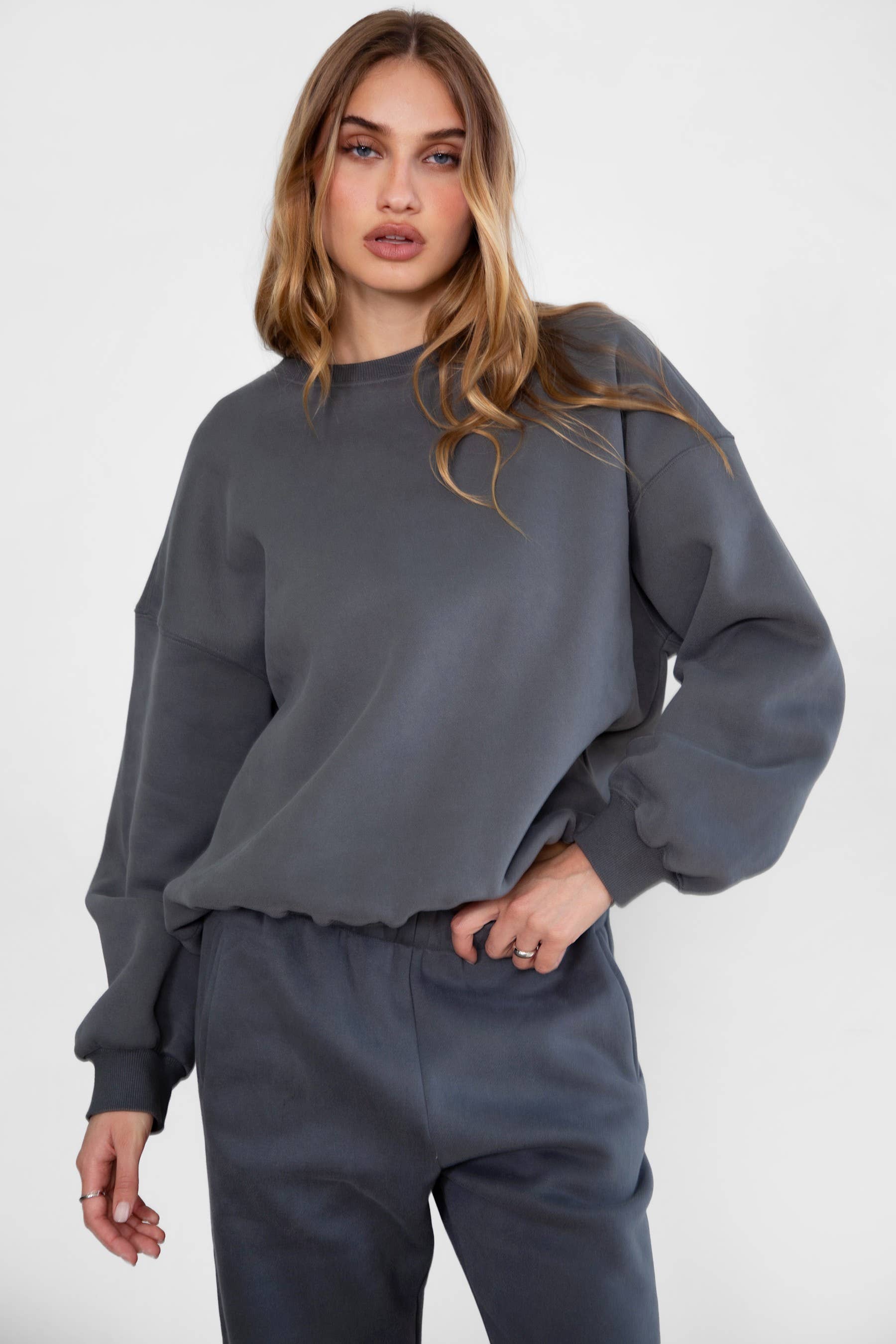 TICTOC - Wholesale Sweatshirt - Women's - VARSITY Plush Fleece Crew Neck Lounge Pullover Sweatshirt18
