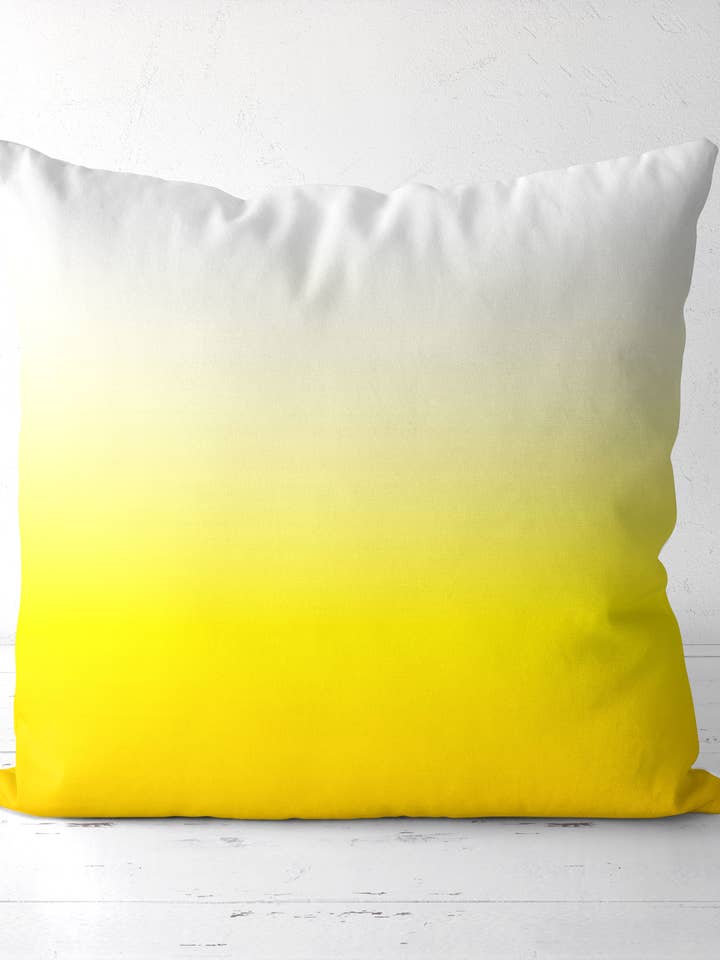Yellow ombre Throw pillow for wholesale by Latte Design