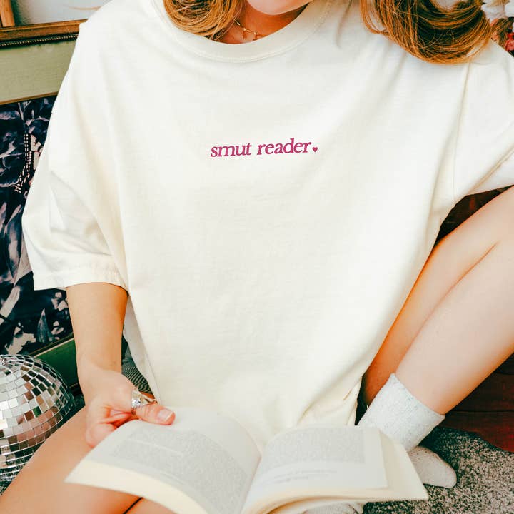 Embroidered Bookish Shirt Spring Comfort Colors Smut Reader for wholesale by P E T I T R U E
