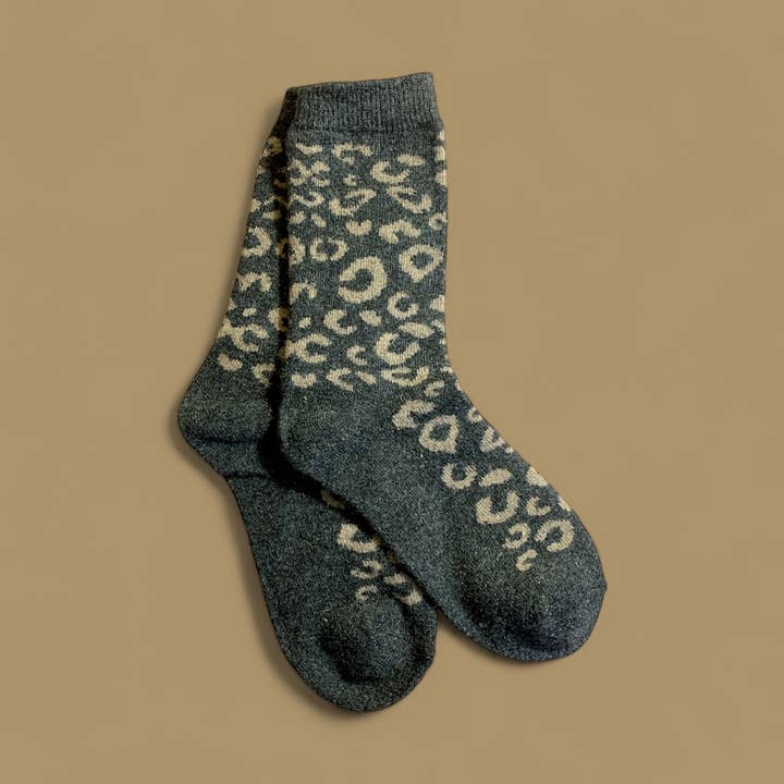 Pair of wool/cotton socks - Dark grey Leo for wholesale by agathe & cocö