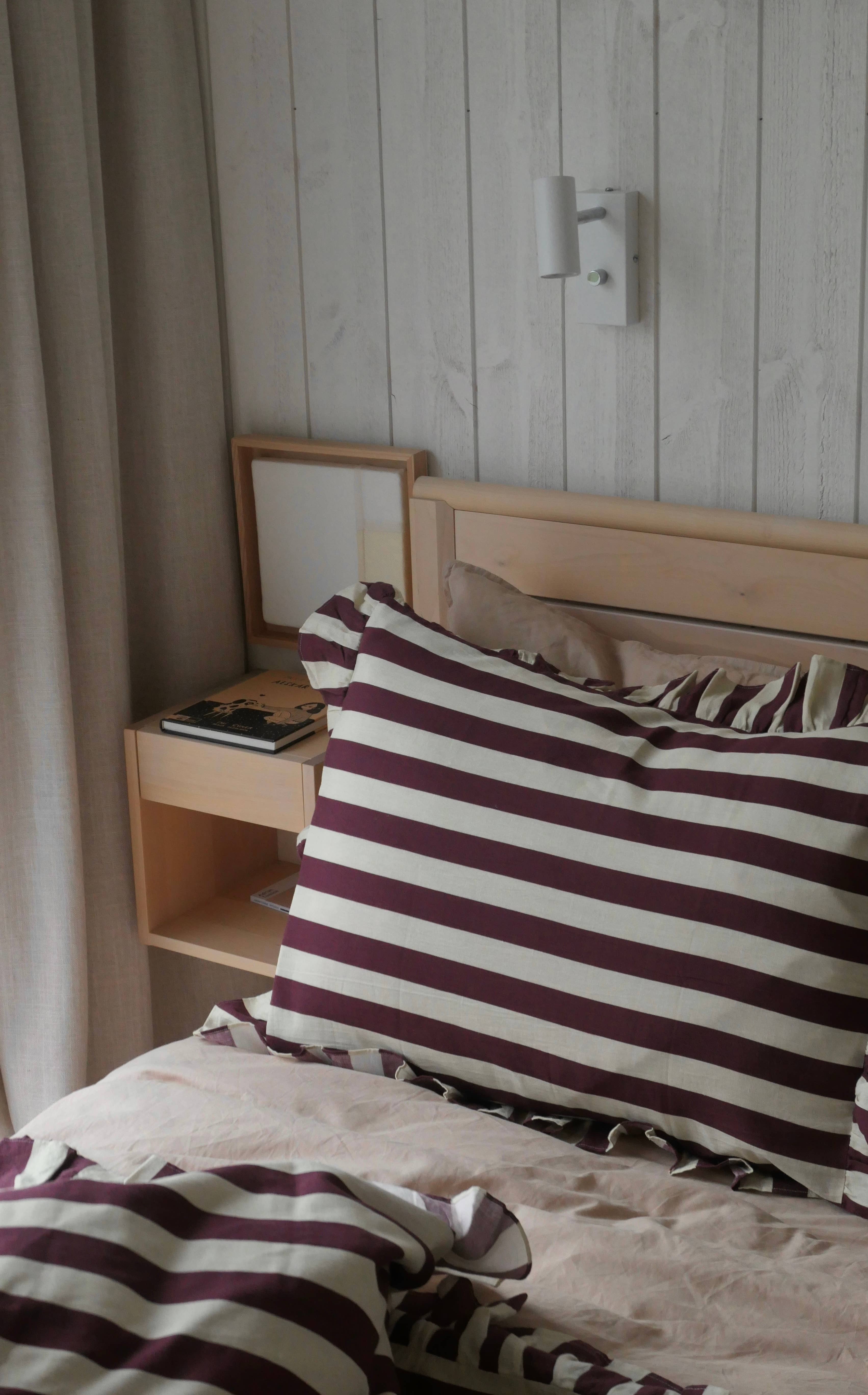 OMOM - Wholesale Bedding Set - Organic duvet cover set - Ruffled Striped in linen/cotton7