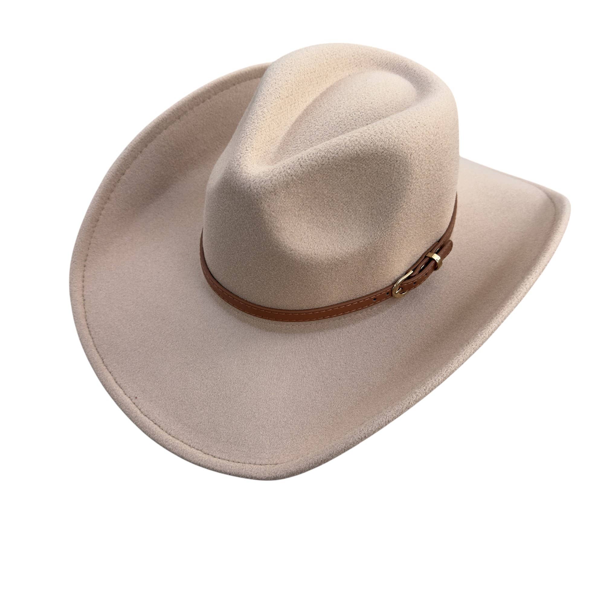 Portia Hat - Wholesale Cowboy Hat - Women's - Vegan Cowboy Hat – Western Charm with Belt Detail11